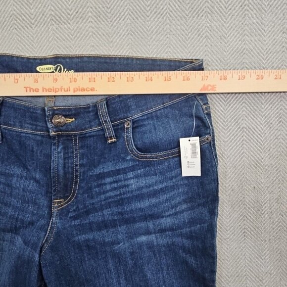 Old Navy The Diva Women's Size 12 Dark Rinse Boot Cut Trouser Jeans Stretch - Picture 7 of 16